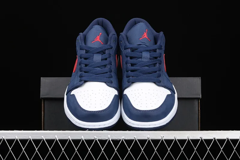 All categories Air Jordan Jordan series basketball shoes Air Jordan 1 Low G version pure original Air Jordan 1 Low AJ1 Joe 1 Patriot blue and red low-top cultural and leisure sports sneakers CZ8454-400